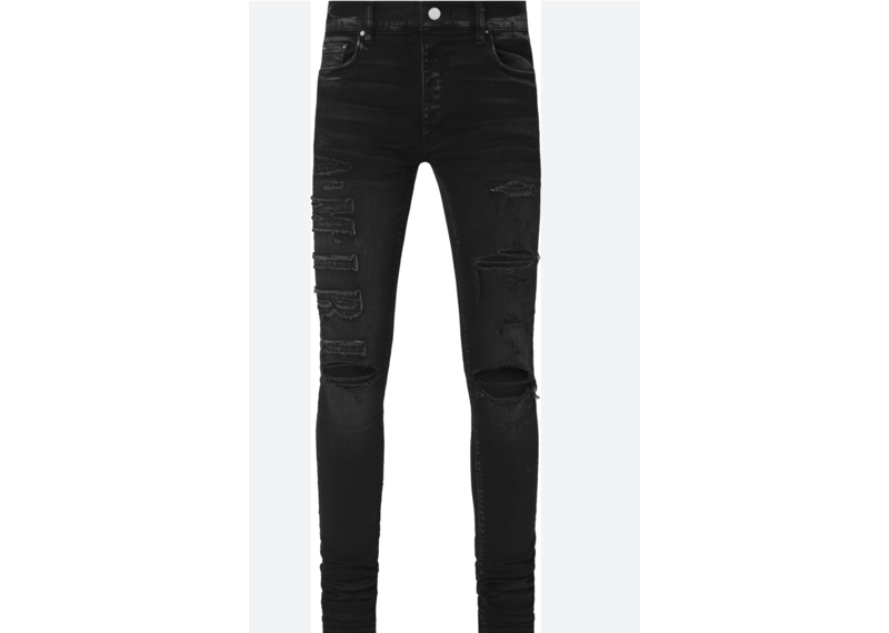 Amiri jeans black vertical logo