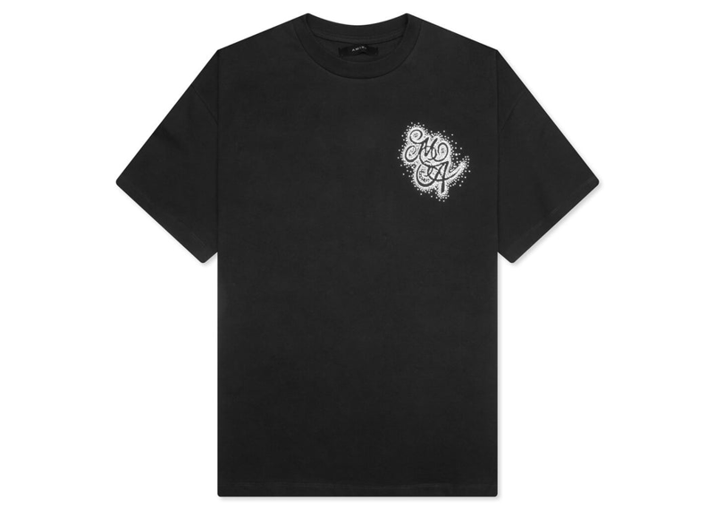 Amiri Crystal Burst Ma Swirl Logo Tee