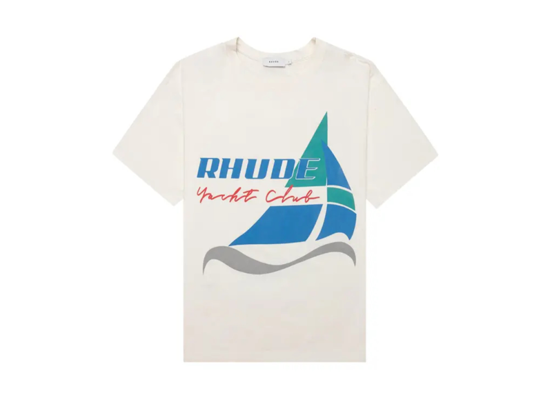 Rhude yacht club vintage white tee