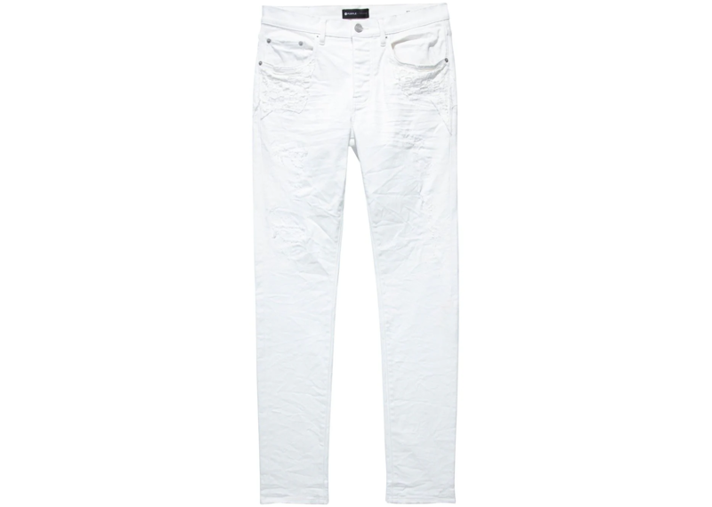 Purple Brand quilted-pockets low-rise jeans