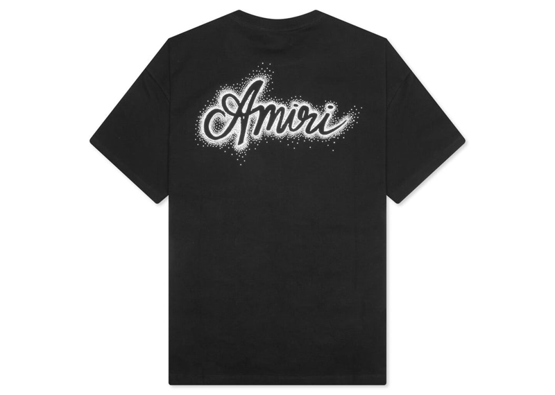 Amiri Crystal Burst Ma Swirl Logo Tee