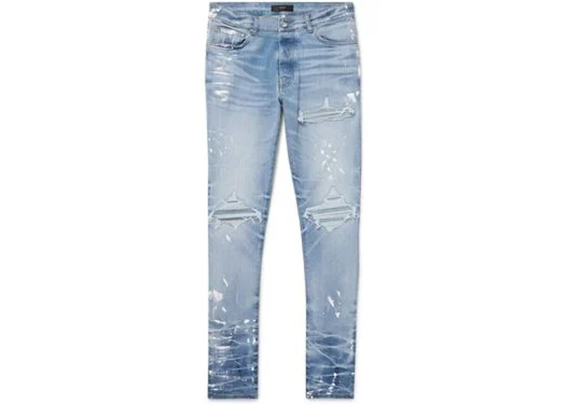 Amiri MX1 Paint Splatter Light Wash Jeans