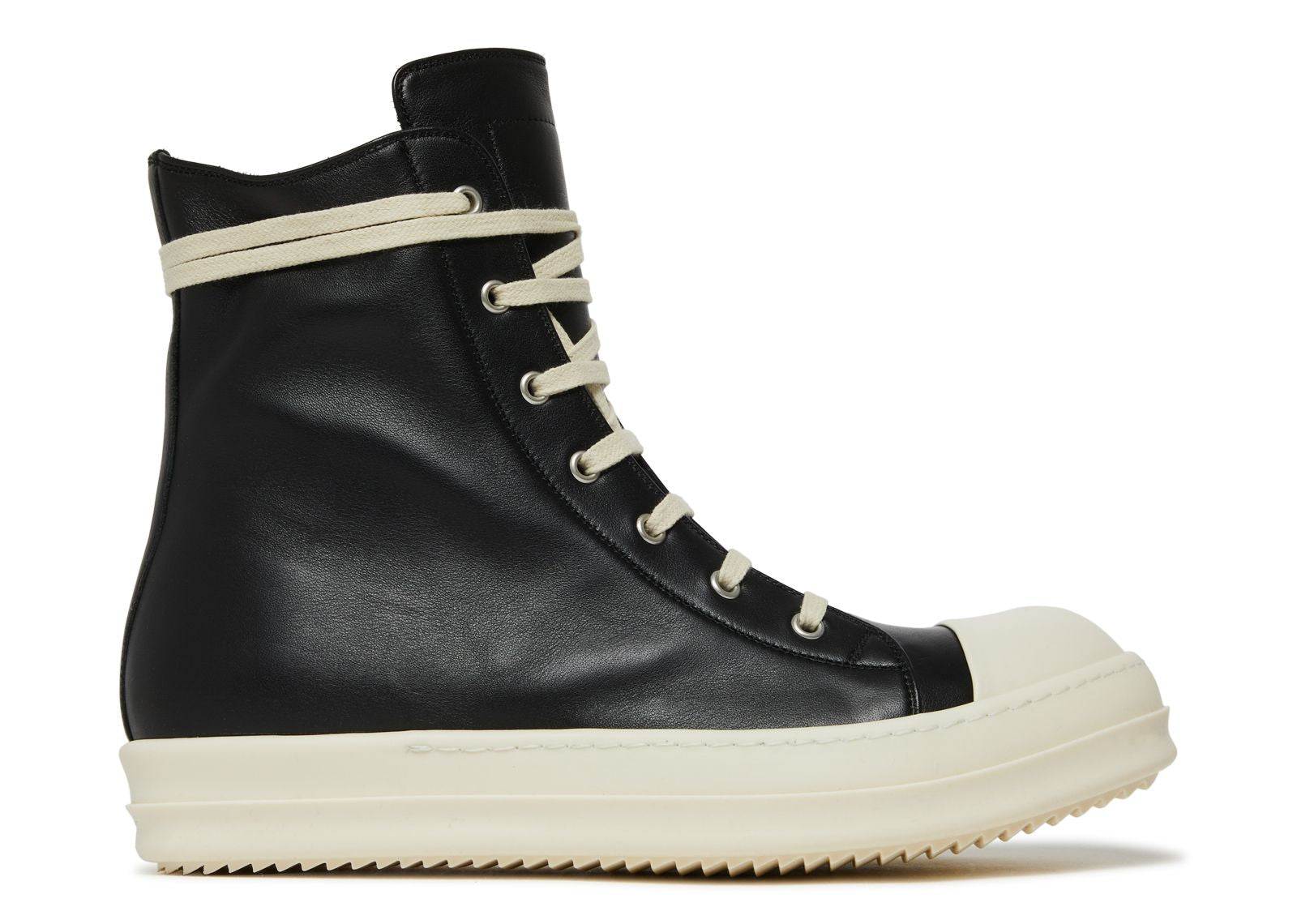Rick Owens Strobe Leather High Black Milk