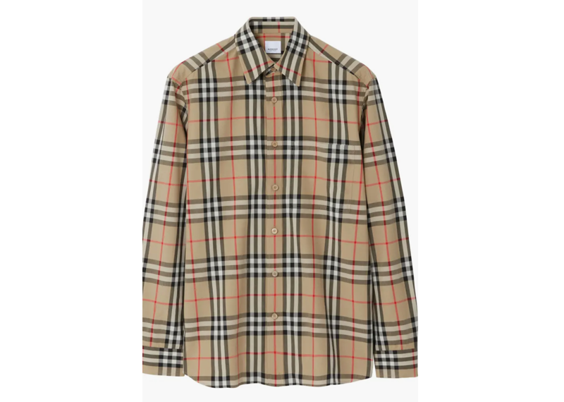 Burbbery archive check cotton button up shirt