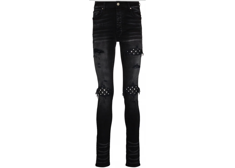 Amiri Black MX1 Playboy Jeans