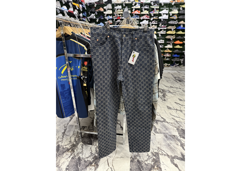 Gucci Jacquard Denim Pants