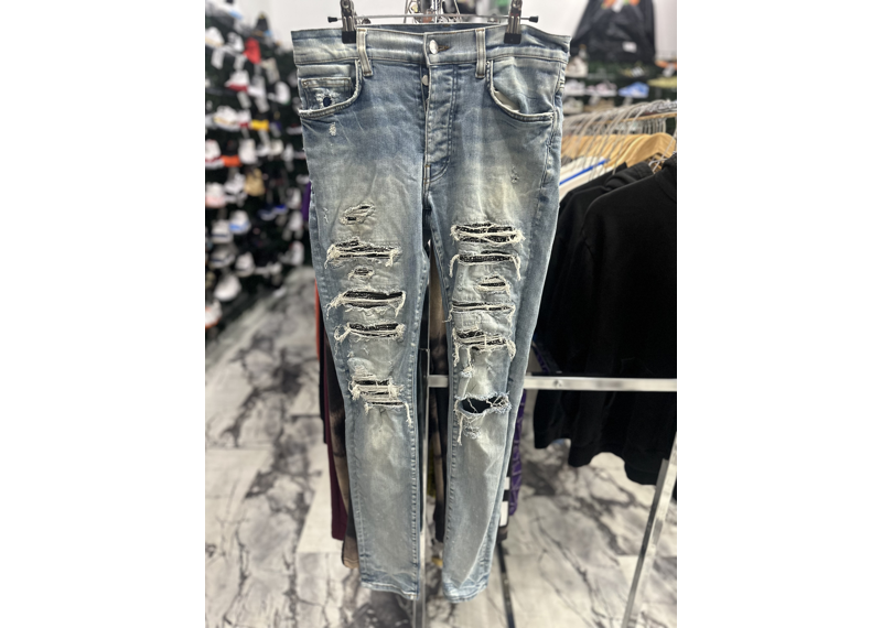 Amiri black paisley jeans