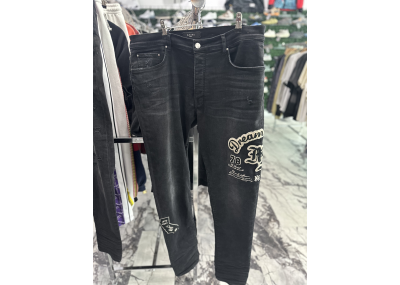 AMIRI Black Dream Team Skinny Jeans