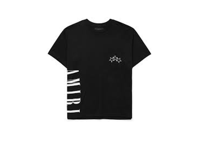 Amiri Black Vertical Logo Tee