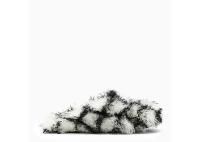Marni Slide Black White Checkerboard