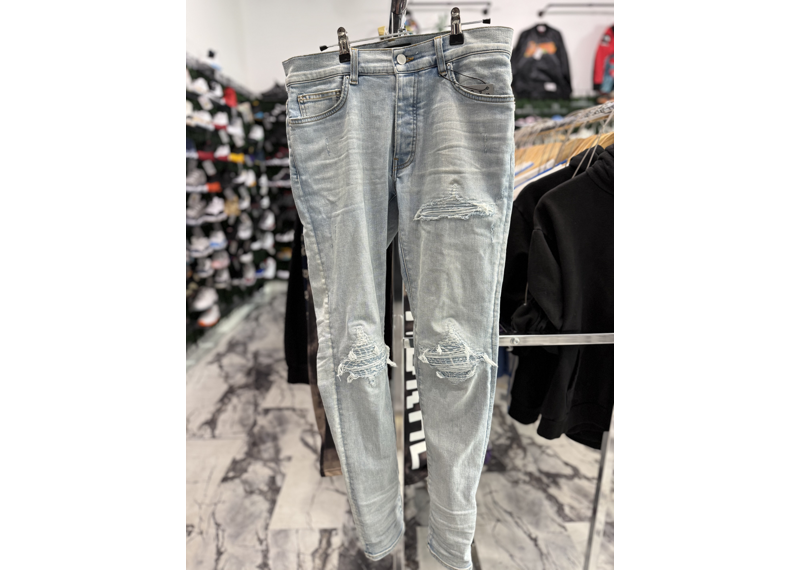AMIRI MX1 Blue Plaid Jeans