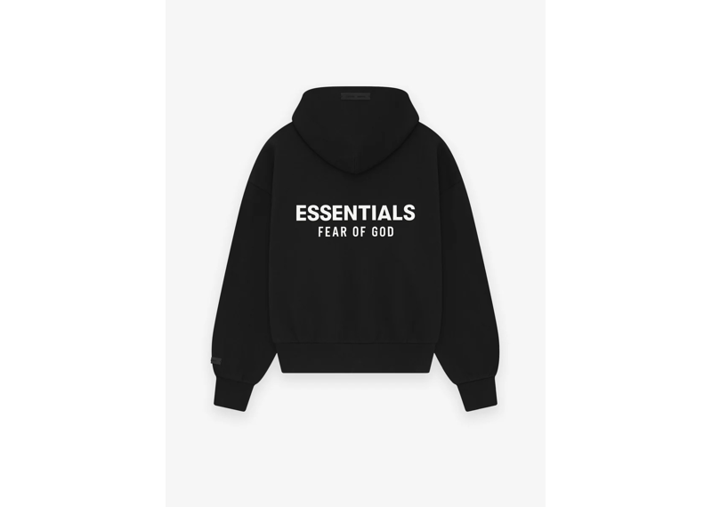 Black essential hoodie