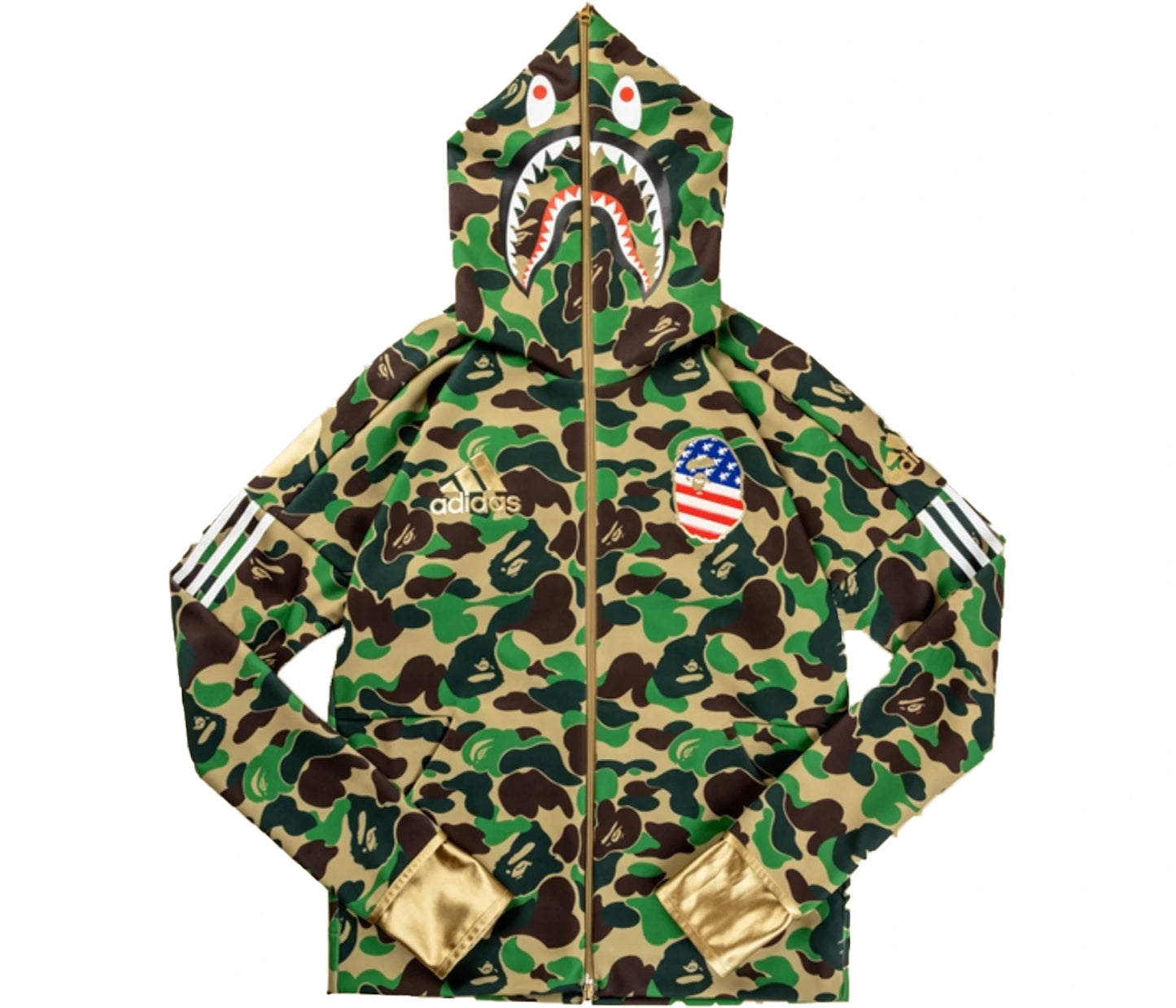 BAPE x Adidas SB Shark Hoodie Green