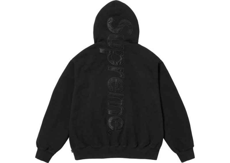 Supreme Black Applique Hooded Sweatshirt