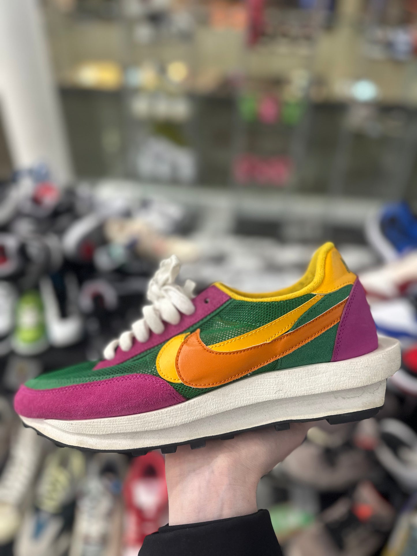 sacai x LDWaffle Pine Green