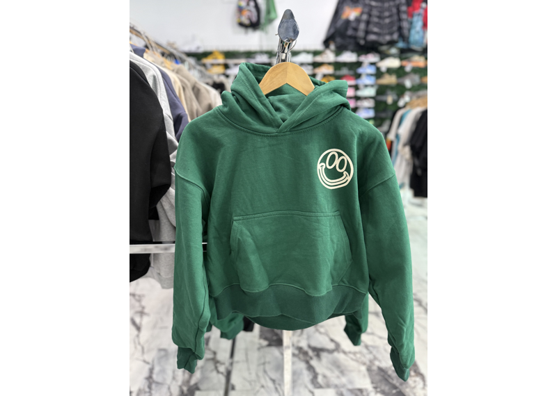 FIRST DATE GREEN PULLOVER HOODIE