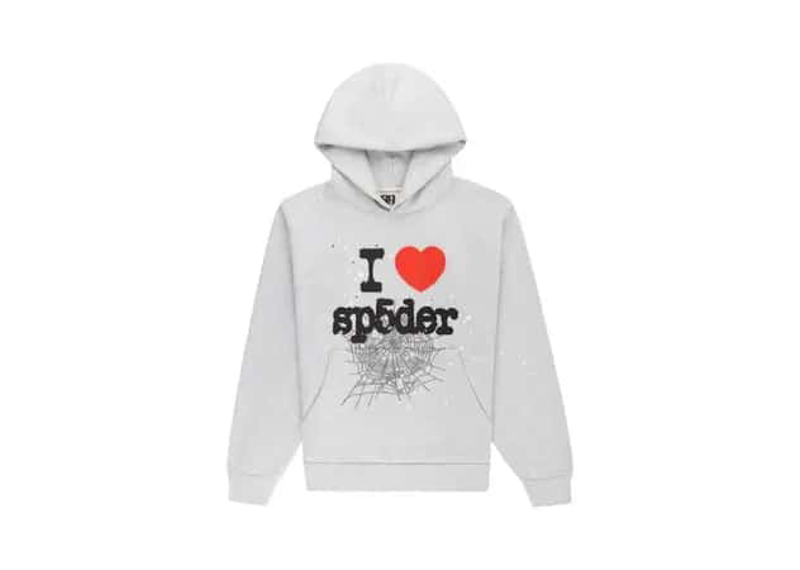 Sp5der Souvenir Hoodie Heather Grey