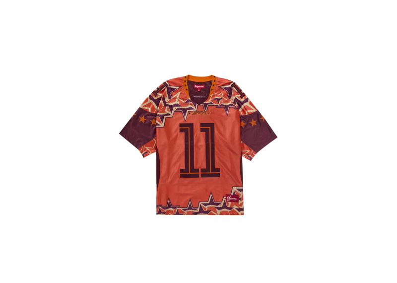 Supreme stars football jersey orange