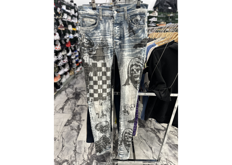 Amiri Wes Lang Sketch Jean - Painted Indigo