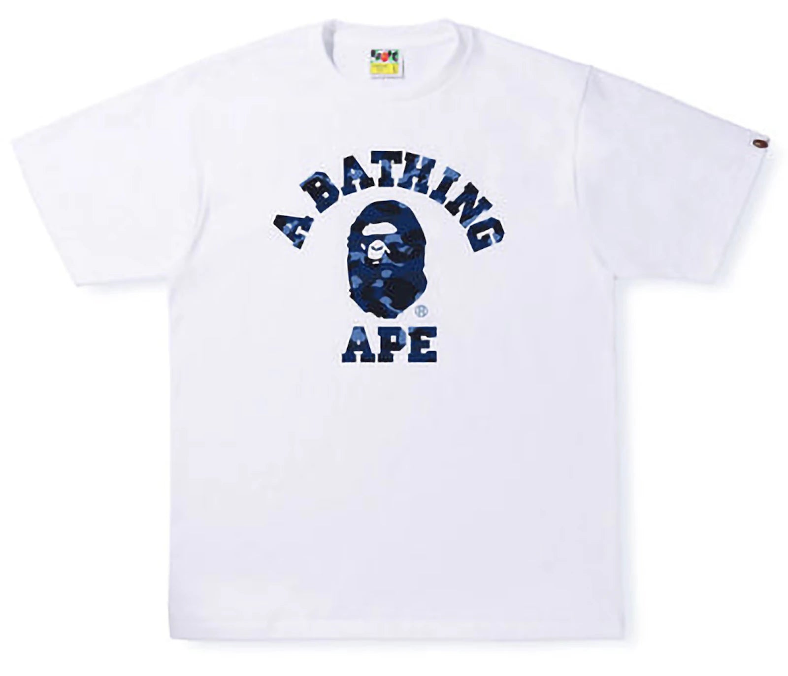 BAPE Color Camo College Tee White Navy