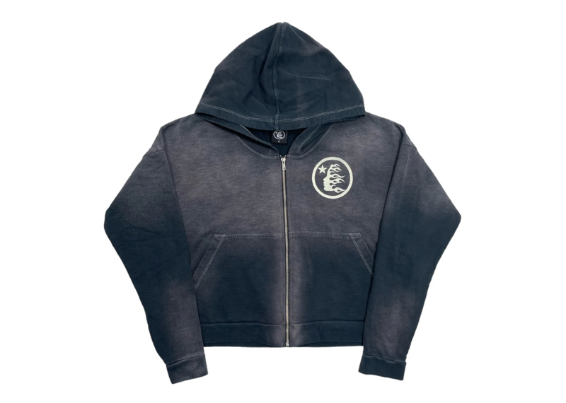 Hellstar grey wash zip up