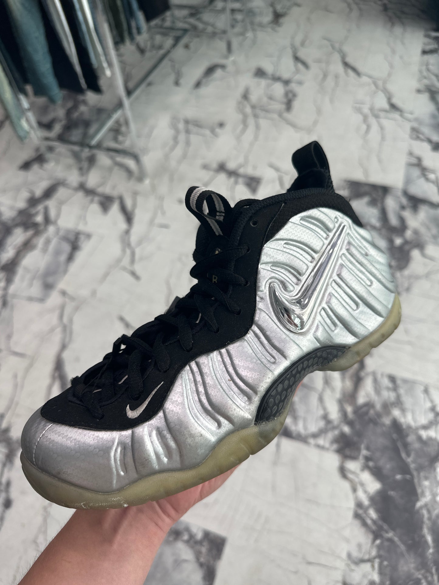 Air Foamposite Pro Silver Surfer