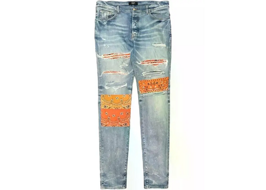 Amiri Bandana Art Jeans