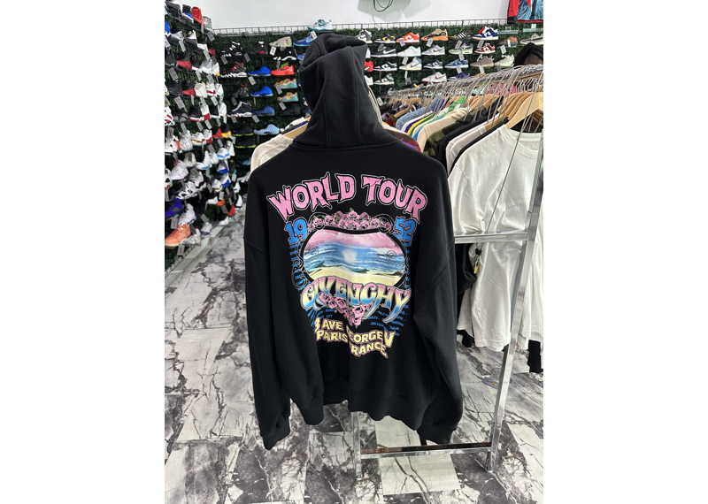 Givenchy World Tour Zip Hoodie Black