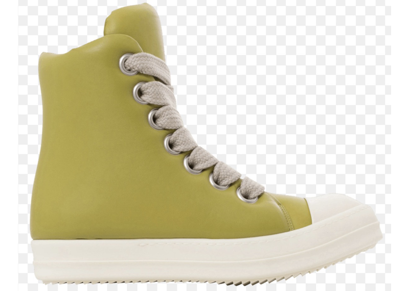 RICK OWENS Green DRKSHDW HIGH JUMBO LACE PUFFER SNEAKER
