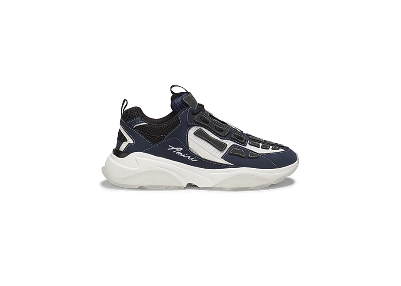 Amiri Bone Runner Leather Sneaker Navy