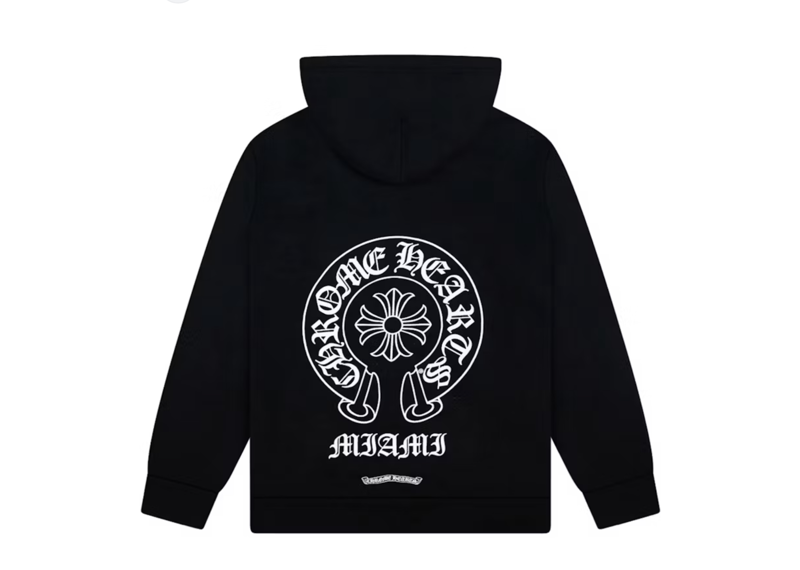 Chrome hearts Miami horseshoe hoodie black