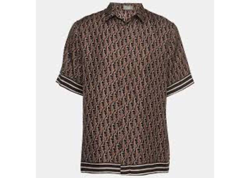 Dior Oblique shirt Brown silk