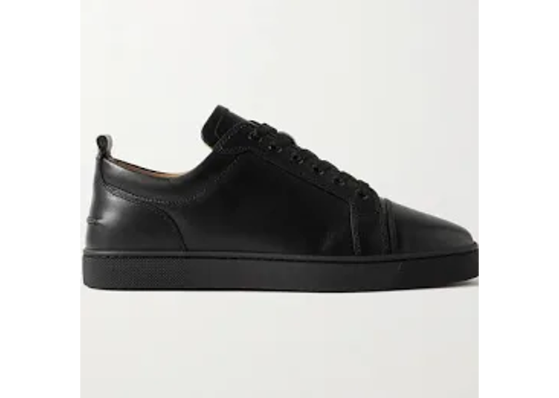 Christian Louboutin Louis Junior sneakers in a tonal black leather design