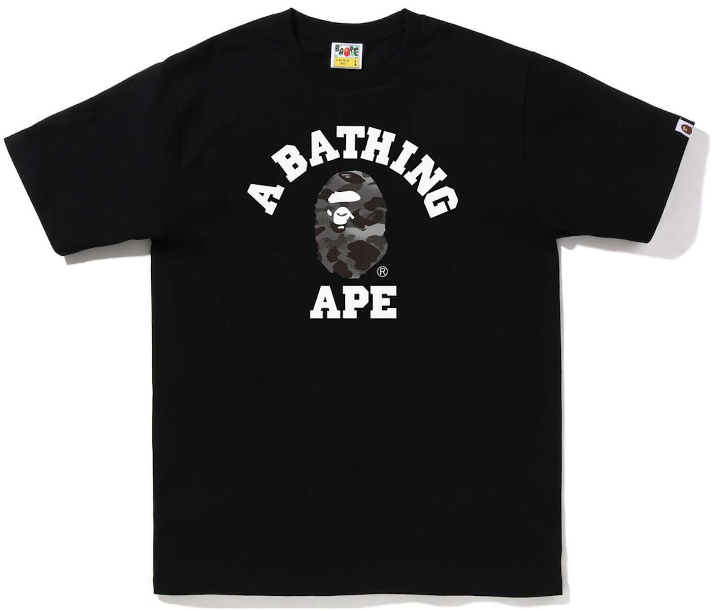 BAPE Grid Camo College Tee (FW22) Black Black