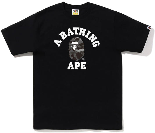 BAPE Grid Camo College Tee (FW22) Black Black