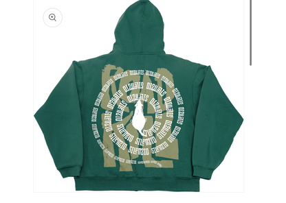 SILENZIO ZIP-UP HOODIE GREEN