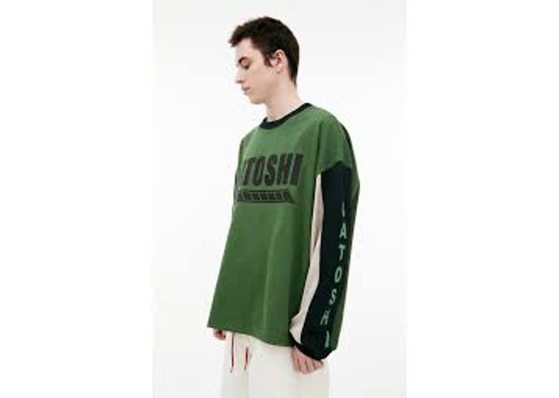 Satoshi Nakamoto green logo long-sleeve T-shirt