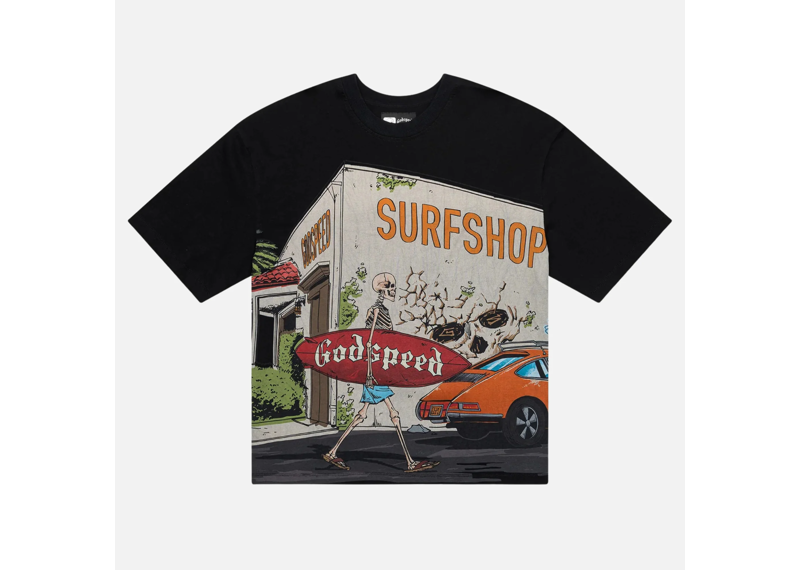 Godspeed surf shop black tee