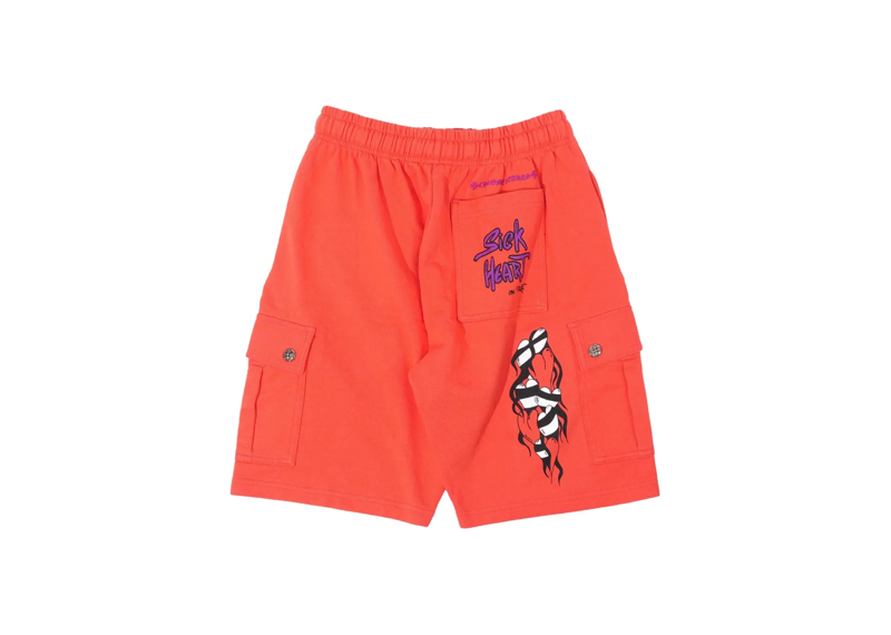 Chrome hearts matty boy orange shorts