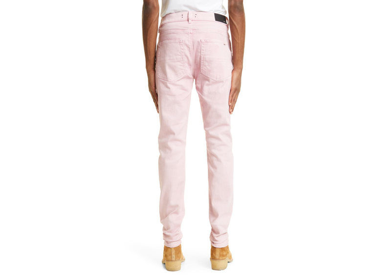 Amiri pink velour skinny pants
