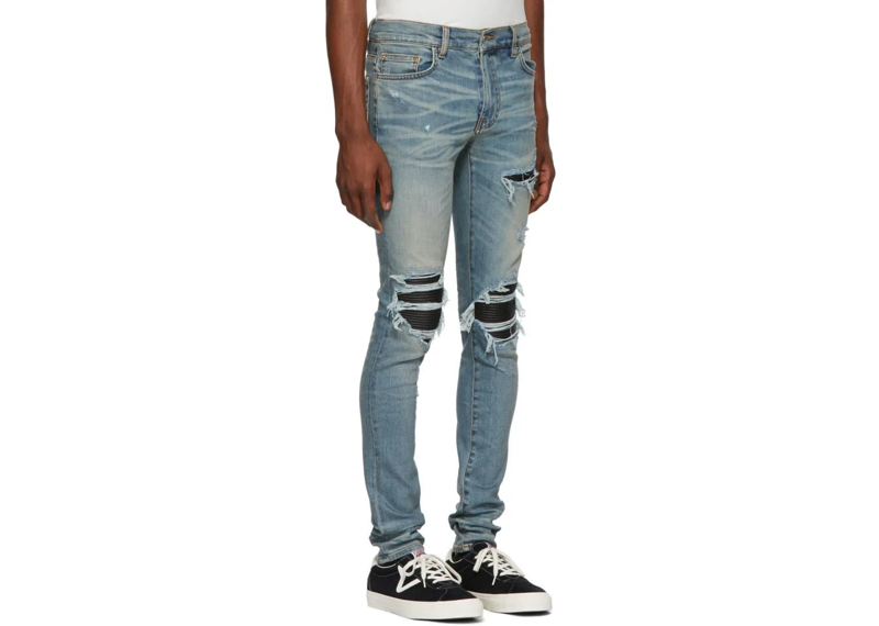 Amiri Jeans Blue Wash Black Patch