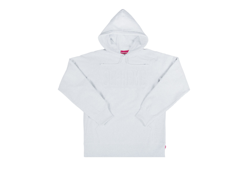 Supreme Embroidered Outline Hoodie White
