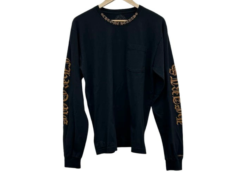 Chrome Hearts Brown Neck Logo Pocket Long Sleeve