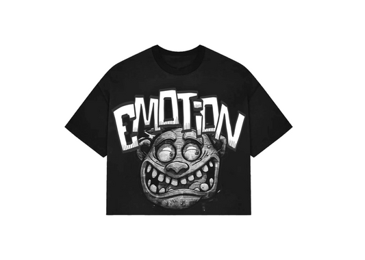 Mixed Emotions Black Monster Cropped Tee