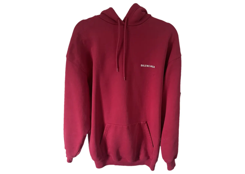 Balenciaga logo hoodie (maroon)