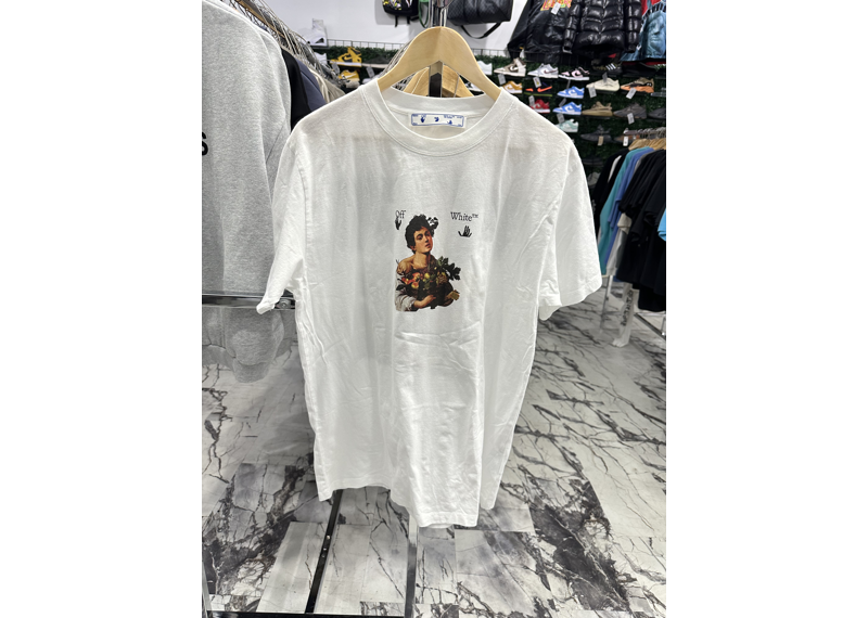 Off White Carravagio Boy Slim Tee White