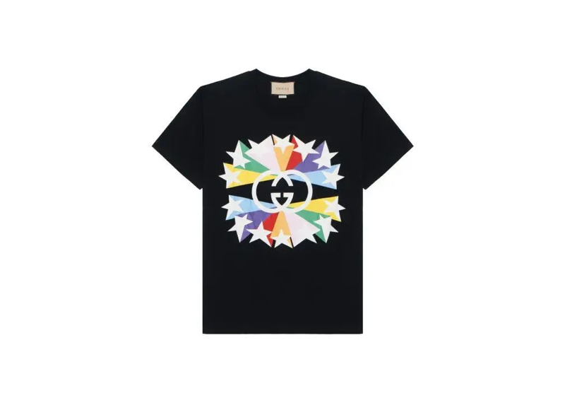 Gucci Black Short Sleeve Star Tee