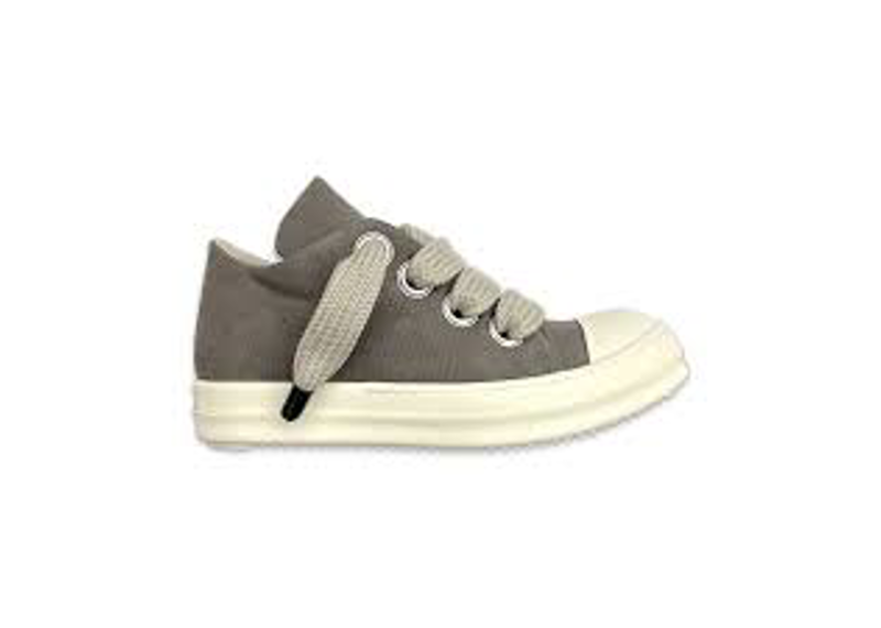 Rick Owens grey puffer jumbo laces canvas