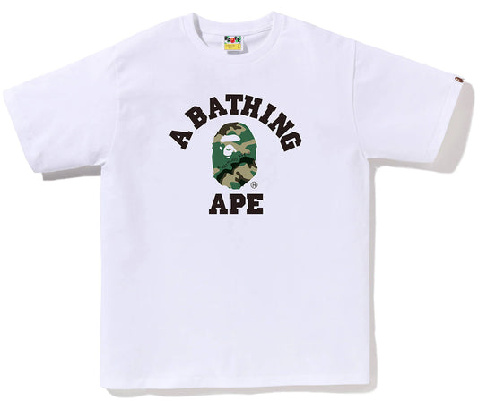 BAPE Woodland Camo College Tee (SS23) White