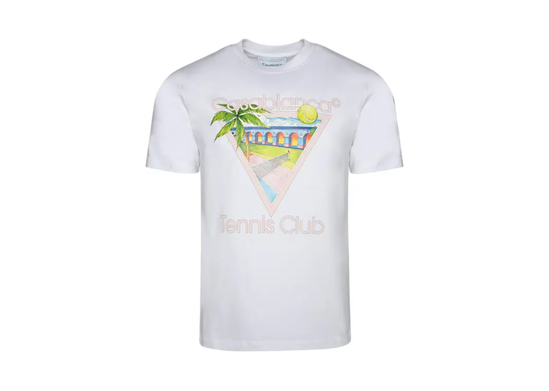 Casablanca white tennis club Icon tee
